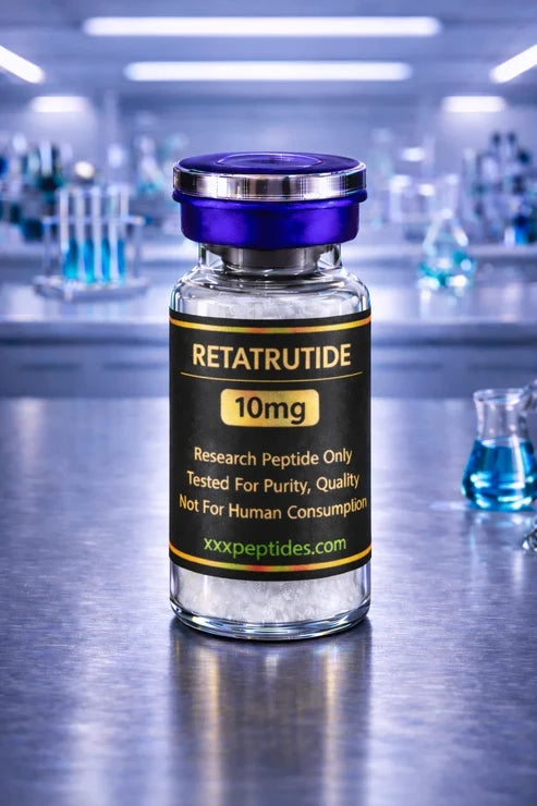 Retatrutide 10mg triple receptor agonist research peptide vial - lab use only